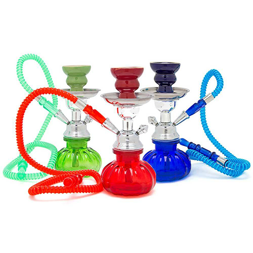 Pumpkin 9" Mini Hookah, 1 Hose, Assorted